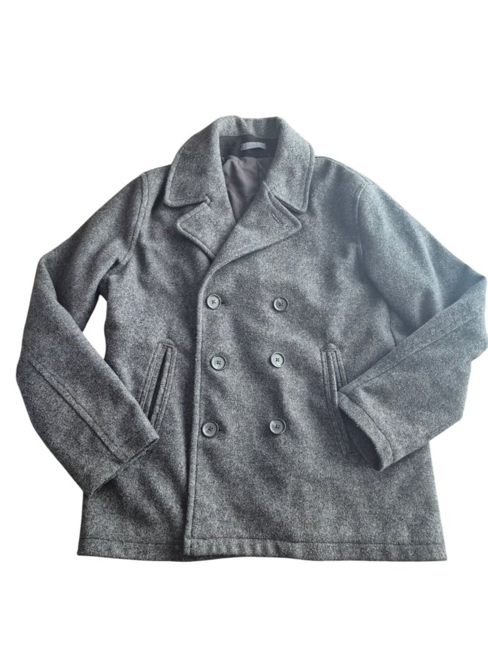 Old Navy Mens Gray Peacoat Wool Blend Coat size L